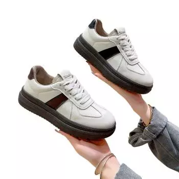 Плоские туфли на плоской подошве, модные удобные кроссовки для ходьбы на осень 2024 года, новые брендовые повседневные кроссовки для бега для женщин 35 коричневый