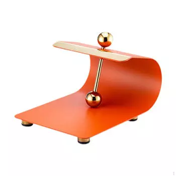 Плоский держатель для бумажных салфеток, диспенсер из нержавеющей стали для вечеринки brown red