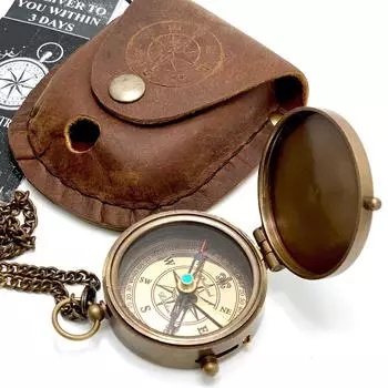 Плоский карманный компас, персонализированный компас, подарок для мамы, рабочий компас, подарок на конфирмацию, подарок на годовщину, подарок на первое причастие