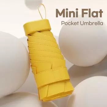 Плоский мини-зонт от солнца для женщин, складной маленький карманный зонт с защитой от ультрафиолета, милый пляжный зонт розовый