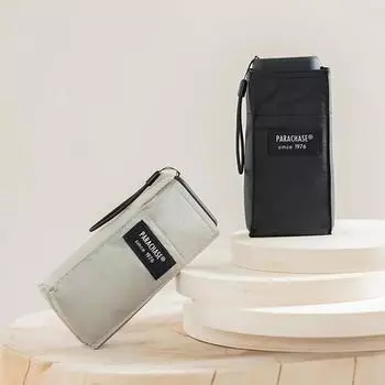 Плоский мини-зонт от солнца, защита от ультрафиолета, 210 г, сверхлегкий складной карманный зонт, женский ветрозащитный зонт с 6 ребрами, прозрачный зонтик от солнца