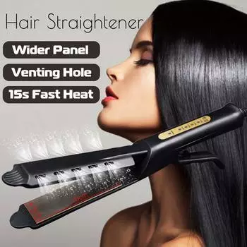 Плоский утюг с четырьмя шестернями, керамическая паровая бигуди с регулируемой температурой, щетка-выпрямитель для волос, домашний выпрямитель, горячая расческа, инструменты для волос AU