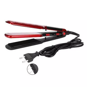 Плоский выпрямитель для волос 2 в 1 с керамическим покрытием, гофрированный, с клавишным переключателем, щипцы для завивки волос 100240 В EU Plug