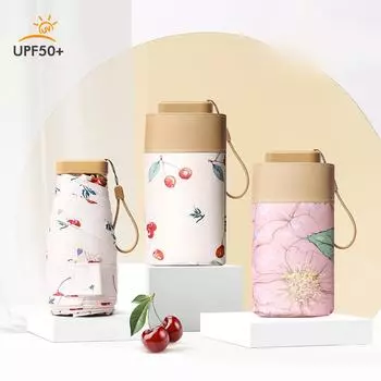 Плоский зонт с шестью карманами, солнцезащитный зонт, цветной клей, защита от солнца, солнцезащитный зонт, женский складной зонт