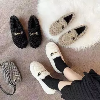 Плоскодонная сумка на каблуке теплые зимние пушистые шапочки туфли лунные хлопковые тапочки женские теплые домашние хлопковые туфли с мягкой подошвой 36