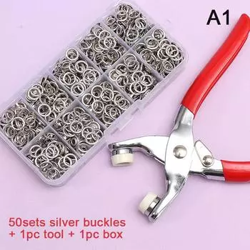 Плоскогубцы, 50/100 шт., цветные металлические кнопки для шитья, набор когтей, набор застежек