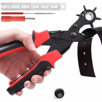 Плоскогубцы для дырокола Многофункциональный ручной инструмент Дырокол Плоскогубцы для ремней с круглыми отверстиями Кожа Бумага Ремешки для часов Инструмент для дырокола