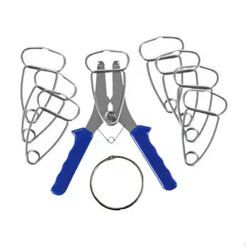 Плоскогубцы для подрезки пружин с 8 зажимами, набор инструментов для обрезки, прочная удобная ручка для