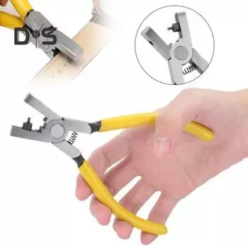 Плоскогубцы для проделывания отверстий в ремешках для обуви с эргономичной ручкой, простые в использовании, широко применяемые плоскогубцы для проделывания отверстий в ремешках для часов жёлтый