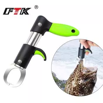 Плоскогубцы для рыбы FTK - улучшенная рукоятка с быстрым управлением для ловли рыбы нахлыстом, подледной рыбалки, рыболовных снастей - Подарки для мужчин зелёный
