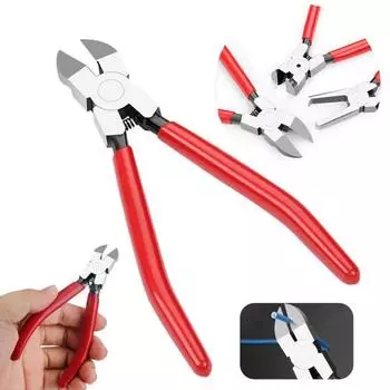 Плоскогубцы для снятия ладов с резиновым покрытием рукоятки, плоская головка, компактный портативный инструмент для снятия ладов с гитары, плоскогубцы для снятия ладовой проволоки C