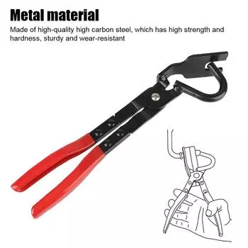 Плоскогубцы для снятия резиновых прокладок выхлопной трубы Плоскогубцы для снятия прокладок выхлопной трубы Инструменты с противоскользящей ручкой Универсальный съемник для снятия подвески выхлопной трубы чёрный