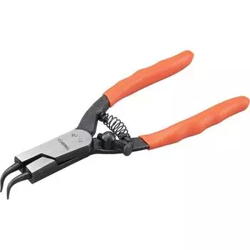 Плоскогубцы для стопорных колец TRUSCO для вала, оранжевый изогнутый кулачок 51, тип 0,8 51-0B оранжевый