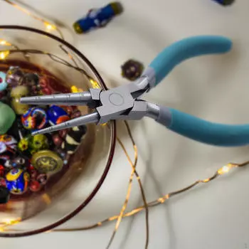 Плоскогубцы для закручивания проволоки для изготовления ювелирных изделий, фурнитура со шкалой Round Head 16.4cm