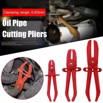 Плоскогубцы для зажима шланговой трубки Инструмент для зажима тормозной топливной линии водопровода Плоскогубцы для ремонта автомобиля Снятие зажима шланга Резка пластиковых масляных труб Red Small