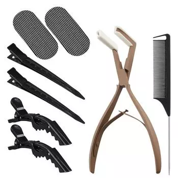 Плоскогубцы из нержавеющей стали для наращивания волос, парикмахерская заколка для волос, зажимы типа «крокодил», кератиновые инструменты для наращивания волос