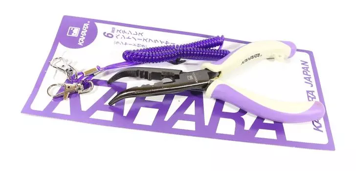 Плоскогубцы Kahara Split Ring Изогнутый нос из нержавеющей стали 6 дюймов со шнурком (0515)