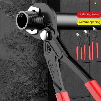 Плоскогубцы с эргономичной ручкой, регулируемые плоскогубцы высокой твердости, V-образный язычок, плоскогубцы для водяных насосов, гаечный ключ 7inch