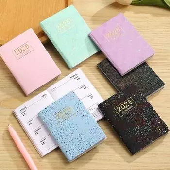 Плотная бумага блокнот гладкое письмо без растекания чернил искусственная кожа обложка 2025 журнал карманный размер фиолетовый