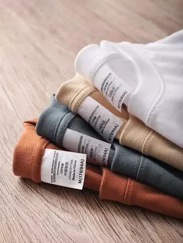 Плотная футболка весом 280 грамм, 9,9 унций, высококачественная футболка оверсайз для мужчин, футболка с короткими рукавами, хлопковая однотонная трендовая футболка для отдыха S чёрный