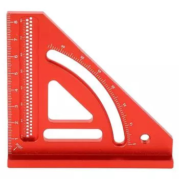 Плотницкий угольник для деревообработки, маленькая точная мини-алюминиевая треугольная линейка, интегрированный инструмент