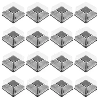 Плотно закрытый держатель для лунного торта из ПЭТ, прозрачная герметичная коробка для коробки для лунного торта, желтковое слоеное печенье, кухонные принадлежности для бара золотистый