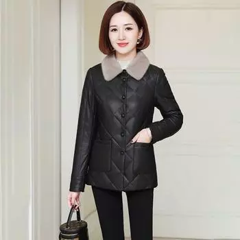 Плотное и удобное зимнее женское пальто черного цвета, подходящее для разных случаев L чёрный