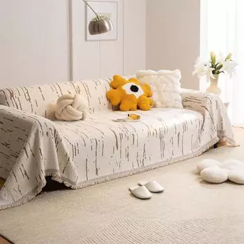 Плотное полотенце из микрофибры с кисточками, геометрический жаккард для гостиной, дивана, большое одеяло, полотенце для отдыха 180x90cm