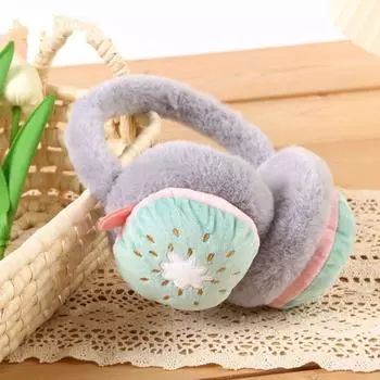 Плотные многоцветные плюшевые наушники с рисунком фруктов из мультфильмов, детские наушники-вкладыши, милые ушные вкладыши A