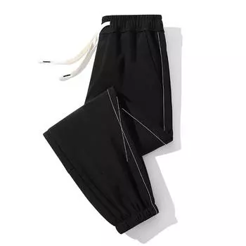 Плотные повседневные брюки для мужчин, свободный крой с добавлением жира и больших размеров, облегающие щиколотки, гигиенические брюки, спортивные брюки длиной 9 дюймов 8XL