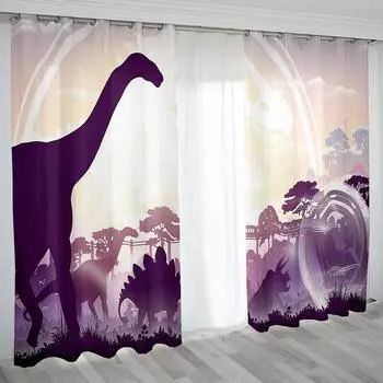 Плотные шторы для дома с принтом в виде динозавра, детские шторы для спальни, гостиной, шторы с высокой затемняющей поверхностью, различные узоры с изображением динозавра W55 X H120cm X 2&HOOK