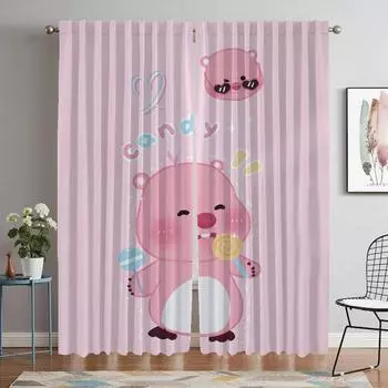 Плотные шторы для камеры Pororo Элегантные шторы для комнаты 2 шт. Разделительная штора для гостиной Украшения на Хэллоуин W50xH70cmx2pcs-CL
