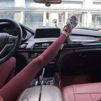 Плотные зимние леггинсы Meiruo Velvet из смеси ангоры – бесшовный узор с девятью точками и красной акулой L 121-140 lbs