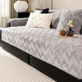 Плотный плюшевый чехол для дивана, чехлы для подушек сидений, нескользящий защитный коврик для дивана, полотенце для дивана, современный простой универсальный защитный чехол для дивана A 70x70