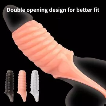 Плотный рукав для увеличения пениса, удлинитель пениса, клетка для пениса, ограничение яичек, задержка эякуляции, секс-игрушки для мужчин, товары для взрослых