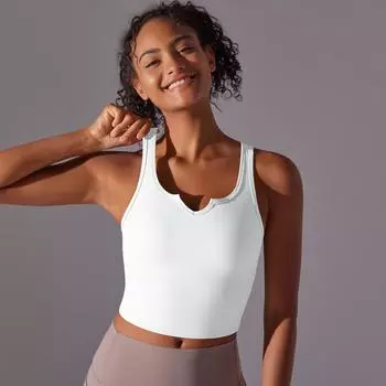 Плотный весенний жилет для йоги с V-образным вырезом и полуфиксированной чашкой, закрывающий живот, для бега, фитнеса и йоги, платье для женщин S
