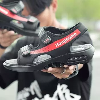 Пляжная обувь для отдыха на природе, весенние и летние новые мужские сандалии, мягкие эластичные, легкие, дышащие, пляжные тапочки 39