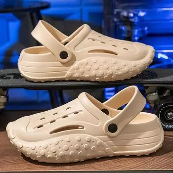 Пляжная обувь из ЭВА, нескользящие уличные мужские сандалии, дышащие спортивные сандалии 44-45 белый