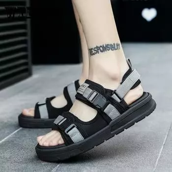 Пляжная обувь, летние сандалии, мужские нескользящие повседневные сандалии и тапочки Baita Student на мягкой подошве 36 белый