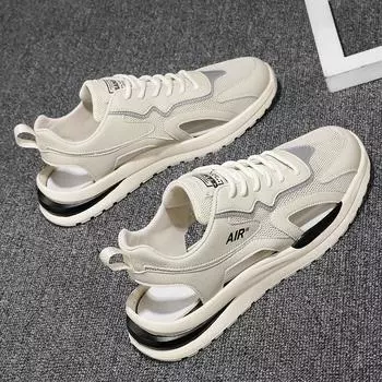 Пляжная обувь мужская 2025 года, новая модная летняя верхняя одежда, дышащие молодежные спортивные сандалии, нескользящие и износостойкие тапочки-мешки 39 бежевый