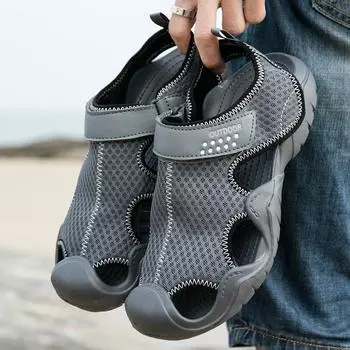 Пляжная обувь Мужские сандалии Летняя мужская мода 2024 года 39 коричневый