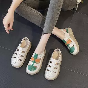 Пляжная обувь. Сандалии с толстой подошвой, увеличивающие рост. 35 зелёный