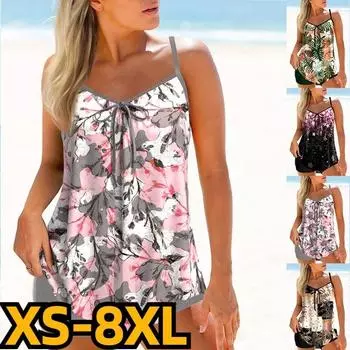 Пляжная одежда Монокини Купальник Купальный костюм Сексуальная Высокая талия Лето Новый дизайн с принтом Swimdrss Женщины Из двух частей Танкини Купальники