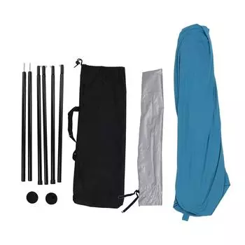 Пляжная палатка для кемпинга, укрытие от солнца, полиуретановое волокно UPF50, водонепроницаемый уличный тент для пляжа с C Blue 210x170x150cm/82.68x66.93