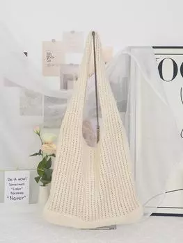 Пляжная прогулка Экологичная сетчатая сумка для хранения - Большая вместимость, Высокое качество для женщин