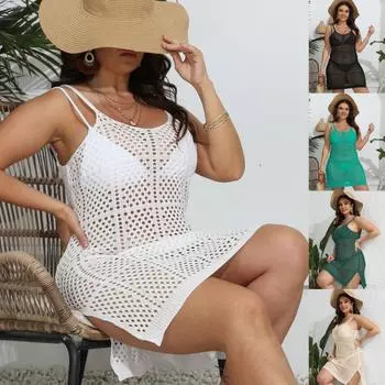 Пляжная рубашка жилетка для женщин больших размеров с вырезом для женщин Платья S белый