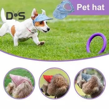 Пляжная шляпа для собак, защита от солнца, бейсбольная кепка для домашних животных с отверстиями для ушей, парусиновый козырек для собаки, солнцезащитная шляпа для щенка, пляжные аксессуары XL