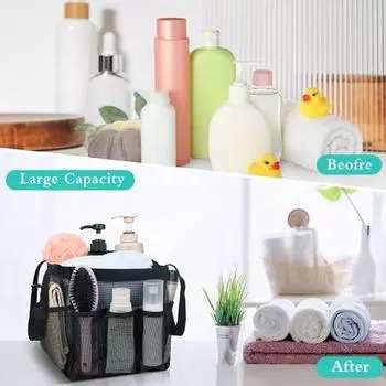 Пляжная сумка, большая вместительная многоразовая удобная складная нейлоновая дорожная косметичка, органайзер для хранения товаров для дома 1pc жёлтый