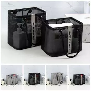 Пляжная сумка для отпуска, сумка для хранения одежды, косметичка, подвесной органайзер для душа, сетчатая сумка для туалетных принадлежностей для мужчин L серый