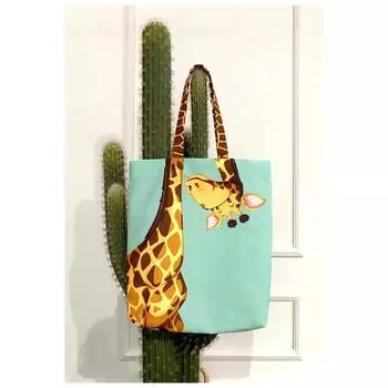 Пляжная сумка с рисунком жирафа